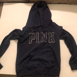 gray blue PINK hoodie